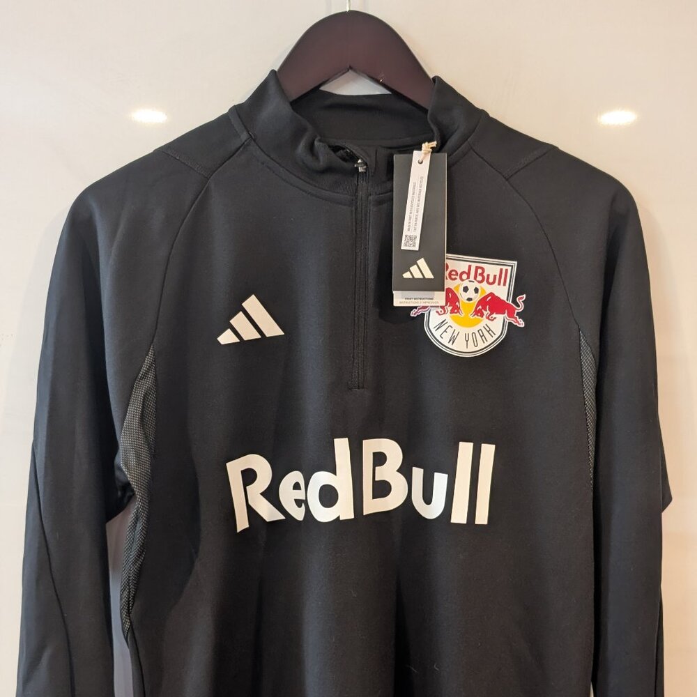 New York Red Bull Quarter Zip - NWT - Adidas Black Pullover